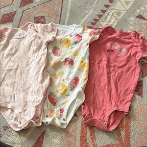 Carter's Pink, White, and Red Bodysuits Set
